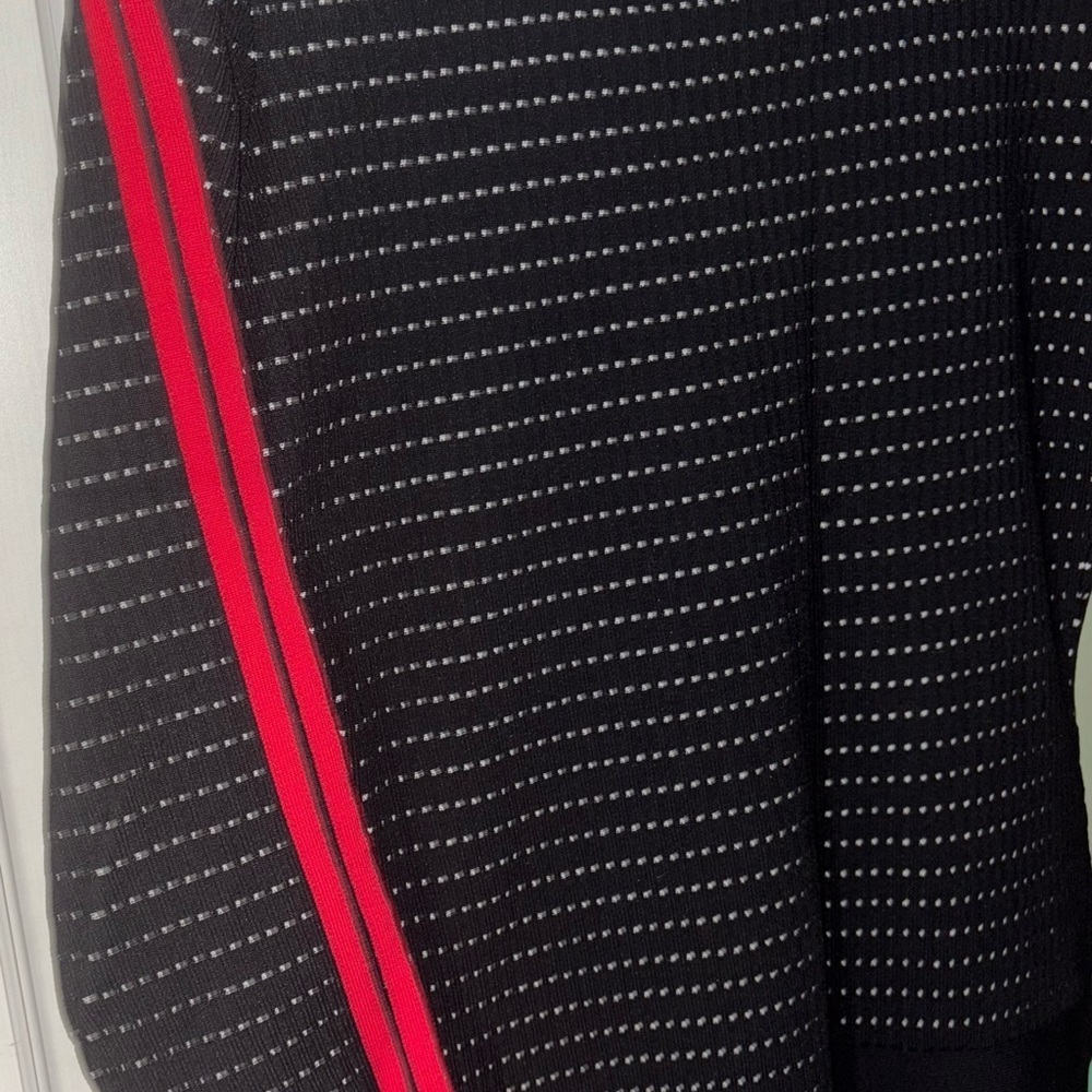 Morgan de Toi Black Dress with Red and Blue Details Large - Picture 5 of 13